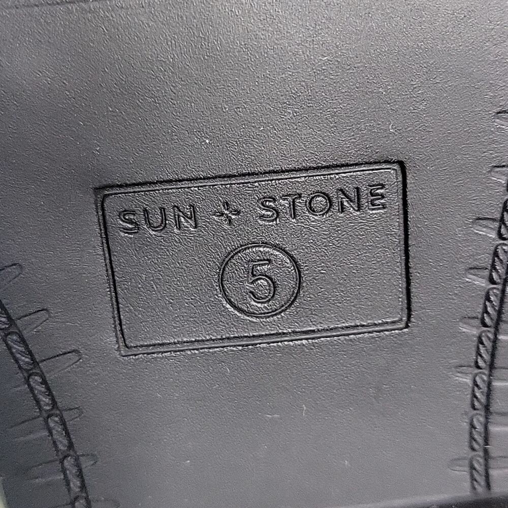 Sun + Stone Pheobie Leather Square Toe Harness Moto Ankle Boots Womens 5 NEW - Picture 9 of 14